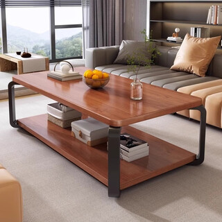 Olin european style coffee table living room simple double-layer tea table household large countertop tea table living room simple tea table 120*60*43cm