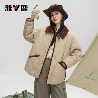 Yalu shirt style short down jacket for women winter 2025 new diamond light lapel lining duck down jacket