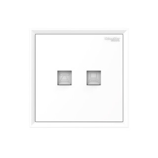 Schneider haolang series qingya white double-linked category 5e information socket c2e32rj5_we_c1 double-linked category 5e information socket haolang qingya white