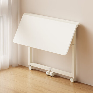 Sofs mobile sofa table computer table folding table home office writing study desk bedroom simple lifting bedside table upgraded model 80x40cm_with wheels
