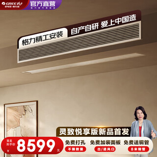 Gree central air conditioner, one-to-one duct machine, lingzhi yuexiang version for home use, level 1 energy efficiency, gree seiko installation (one price all-inclusive) lingzhi small 4 horses fqr8.5pd/eanh-n1 one price all-inclusive