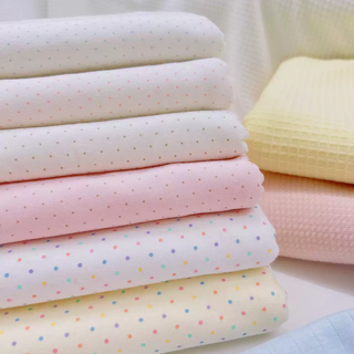 Pupan baby cotton pure cotton knitted fabric handmade doll clothes mini polka dot fabric crawling clothing knitted fabric one meter