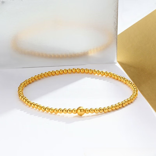 Peso bird quality gold bracelet pure gold transfer bead bracelet women's ancient method inherited ball beads 9999 gold beaded jewelry red