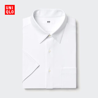 Uniqlo men's quick-drying anti-wrinkle shirt short-sleeved shirt business commuting 25 spring and summer 478596 478596/00 white xs