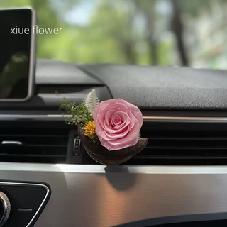 Yusenyi immortal flower real flower car air outlet decoration car aromatherapy premium gift women's car fashion car air conditioner warm pink immortal flower real flower warm pink immortal flower real flower 1g 1 bottle
