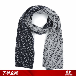 Armani/armani ax couple model men's fashion two-color warm scarf xm000336 af12274 dark blue fb055 one size
