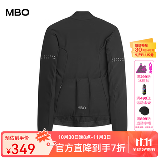 Mbo autumn and winter women's fleece long sleeve cycling jersey lightyear road cycling top black s