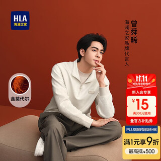 Hla hai lan house sweatshirt men zeng shunxi same style autumn 25 irregular texture texture stand collar long sleeve men