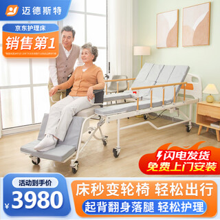 Medester wheelchair care bed for the elderly, paralysis bed, medical bed for the elderly, multifunctional home medical bed, the same model for hospitals, manual wheelchair bed s81-2.0
