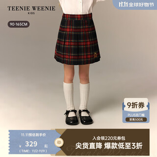 Teenie weenie kids 26 new winter girls baby college plaid a version pleated skirt mixed color 90 cm