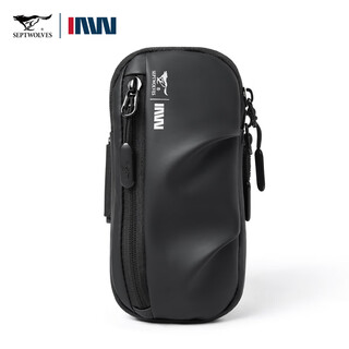 Septwolves arm bag men's sports running mobile phone bag water-repellent fitness outdoor new birthday gift black