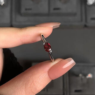 Meibishi retro ruby ring for women, exquisite medieval style super flash tanzanite, versatile retro light luxury unisex ring, red diamond ring - open