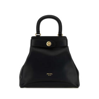 Prada ss25 luxury women rada carey black leather medium handbag black one size