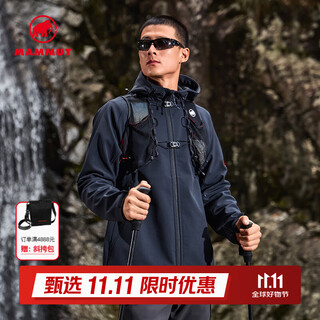 Mammoth (mammut) fleece clion men's and women's outdoor windproof warm casual jacket jacket embroidered label soft shell black red label s