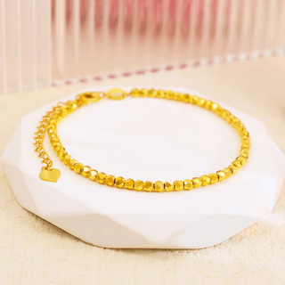 Lihu qiying store gold-colored bouncy bead bracelets for women, pure gold, broken gold bracelets, 18k gold, broken silver, a few taels, the same as the gold store