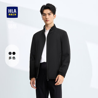 Heilan house (hla) jacket men's stand collar commuting collar executive jacket men's 25 new autumn black 92 2xl 185/100a recommended 165~180jin jin equals 0.5 kg