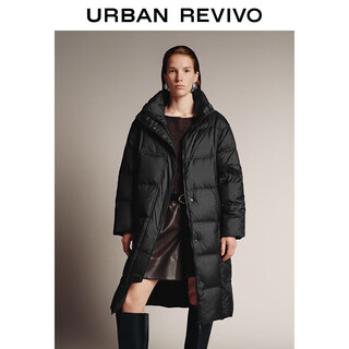 Ur2025 new winter women's style simple daily stand collar long down jacket uwm150070