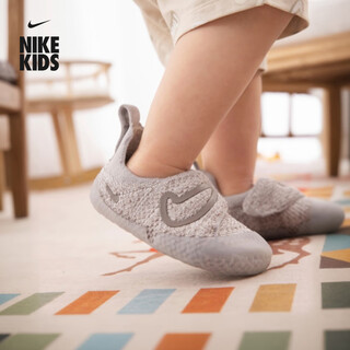Nike infant and child easy to put on and take off sneakers velcro winter fly knitting for boys and girls nike swoosh 1 fb3244 004 university gray/mink brown/light earthy brown 23.5