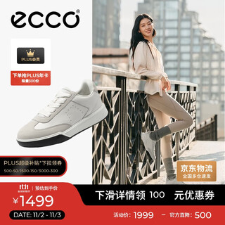 Ecco 25-year new retro moral training shoes thick-soled sneakers for women street sneakers 272833 off-white/white 38
