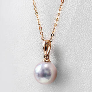 Wanke old phoenix natural seawater akoya pearl pendant 18k gold single clavicle chain tiannv pearl for girlfriend’s birthday gift 10-10mm