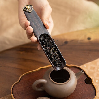 Jinpan ebony tea spoon tea shovel tea leaves tea small spoon kung fu tea set long handle tea lotus tea ceremony accessories ebony tea spoon