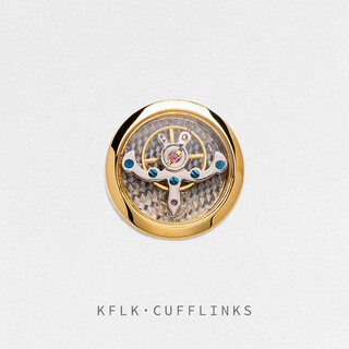 Kaflink golden silver tourbillon brooch high-end lapel collar button collar corner button suit clothing men's badge breast button xz-k112 gold tourbillon brooch 1 piece