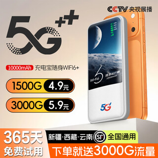 酷米行5G千兆网速移动随身wifi2025新款免预存高速双频充电宝二合一无线wifi6全国通用无线流量车载宽带 5G充电宝款【全网通-新疆西藏云南可用】超长续航