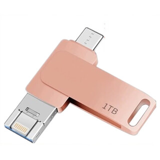 Large capacity 1tb mobile phone usb flash drive 1t computer dual-purpose type-c3.0 high speed 512g usb flash drive high speed metal customization rose red rose gold 1tb