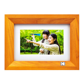 KODAK柯达7寸8寸10寸电子相册智能数码相框显示屏高清照片播放器图片影集家用横竖摆放挂墙节日送礼物品 7寸简易款-原木色【仅支持照片播放】+晒单送32G