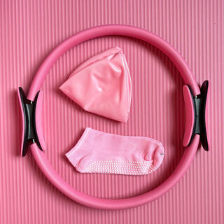 Sen uses 13-piece pilates circle elastic yoga magic circle fascia stretching ring fitness ring yoga elastic magic pink 3-piece yoga set