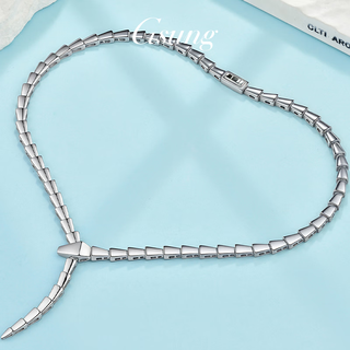 Gsung platinum snake necklace for women pt950 pure platinum zodiac year of the snake chain snake necklace fashion niche priced by grams contact before buying