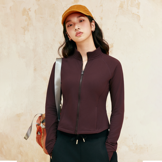 Aidi warm velvet jacket women's autumn new slim fit stretch fleece jacket outdoor sports windproof thickened top liner