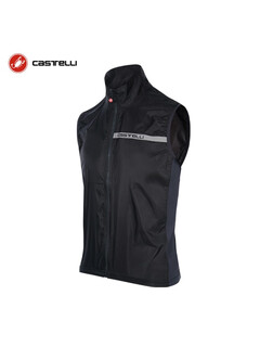 Castelli scorpion men's spring and autumn windproof cycling jersey vest lightweight vest close-fitting professional tailoring 4521512 085 light black xs