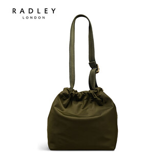 Radley british luxury product 25 autumn and winter new one-shoulder cross-body bucket bag for women commuting fashion versatile high-end retro dark green