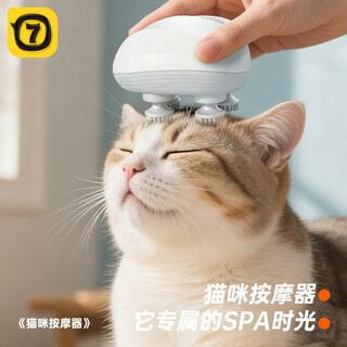 Qi oh cat massage head artifact cat head massager special electric automatic cat massager for pets cat toy cat massager (sapphire blue)