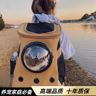 Gerthron german dog backpack pet outing portable bag dog backpack book pack corgi shiba inu maine coon cat bag large canvas khaki dark gray accessories standard four-piece set