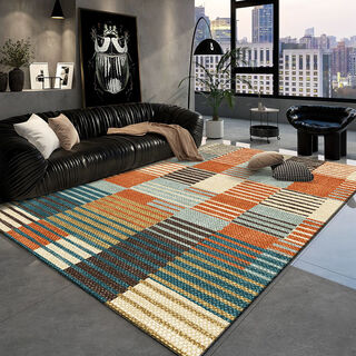 Kaye carpet living room nordic simple modern full-cover thick anti-slip mat customizable home bedroom coffee table sofa blanket sjr-line rainbow 120x160 cm