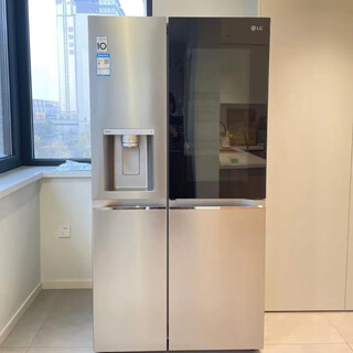 Lg s651mb78b/88d/s653mep87d double door fully automatic large capacity refrigerator with ice maker s651mb78b brilliant silver knock-knock perspective