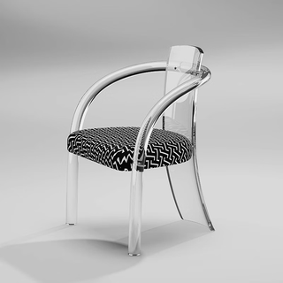 He jiagong internet celebrity dining chair makeup chair transparent acrylic chair casual dressing table stool simple modern chair single product