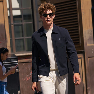 Mr. bu's classic lapel denim jacket 2025 autumn and winter new fashion versatile top men's pt16787 piano black l (175)