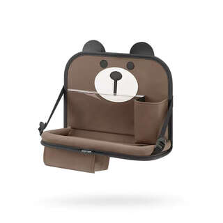 Erdong car storage hanging bag car backrest seat back multifunctional storage bag rear table board rear seat storage rack paper cute bear newly upgraded folding table board + tissue box short style