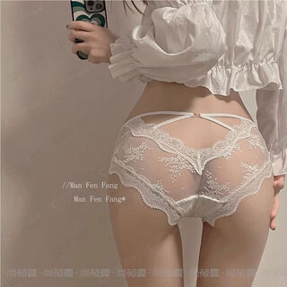 Sexy sexy underwear women's crotchless transparent thong bed underwear large size white s