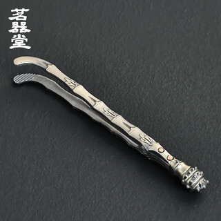 Mingqitang alloy bamboo tea clip tea set tea ceremony accessories tea tea cup clip metal tweezers cup washing tea clip alloy bamboo tea clip - bronze color
