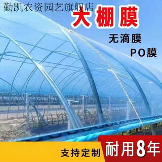 Qinkai thickened greenhouse film po film anti-fog anti-aging non-drip film windproof insulation vegetable agricultural breeding plastic sheet thickened non-drip film 8s 8 meters wide 30 meters long new material