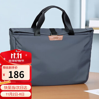 Golf golf business briefcase men's casual large-capacity handbag can hold 14-inch laptop bag fashionable multi-functional shoulder crossbody bag 6j679424j gray