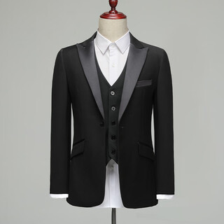 Romon suit men's three-piece business casual suit workplace formal groom groomsman wedding banquet suit jacket