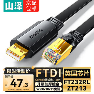 Shanze console debugging cable usb to rj45 control serial cable switch router configuration cable cisco huawei tenda tp-link switch xiaomi zte router 1.8 meters usb to console cable black ur02