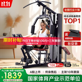 Junxia (junxia) home fitness equipment multi-functional integrated high pull-down leg kick comprehensive training device single standing gym machine 1149 upgraded seat pedal 67kg counterweight + installation + upstairs
