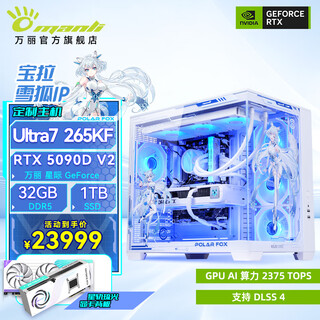 Renaissance rtx5070ti snow fox graphics host rtx5080 5090d subsidy 265kf gaming desktop complete machine black myth wukong game assembly computer host rtx5090d v2+u7 265kf丨configuration six