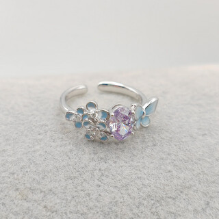 Xuping xuping jewelry alloy star ring girls daily versatile gifts x000930253 wisteria flower ring 6#